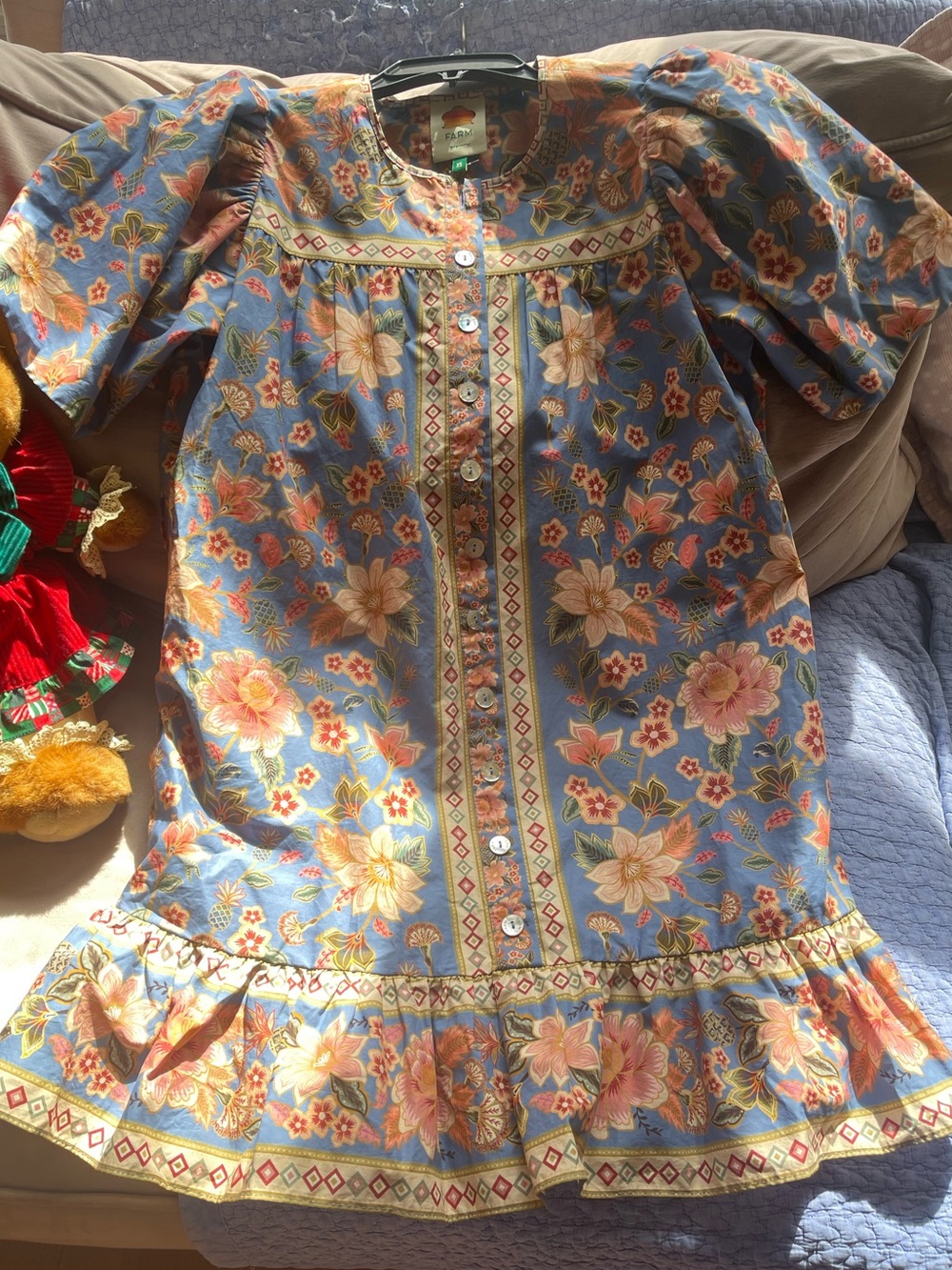 FARM Rio Tapestry Printed Mini Dress. Size XS Women #431 - Picture 6 of 7